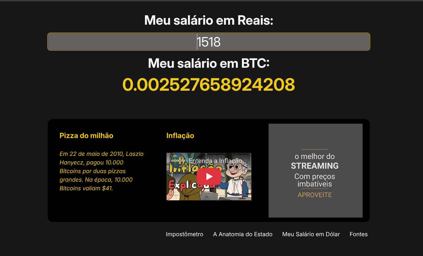 Meu Salário em BTC